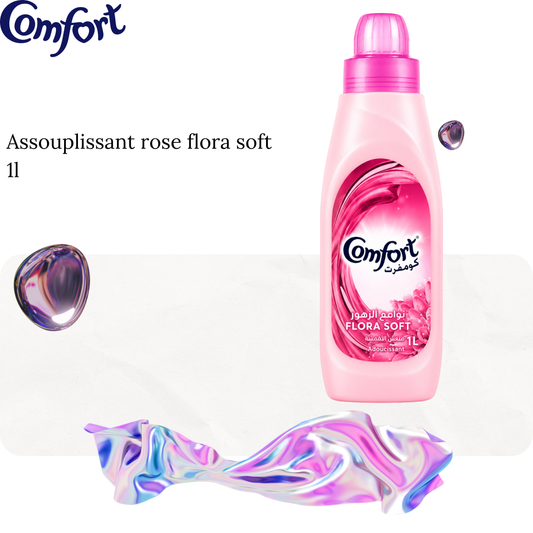 Assouplissant rose flora soft 1L - COMFORT
