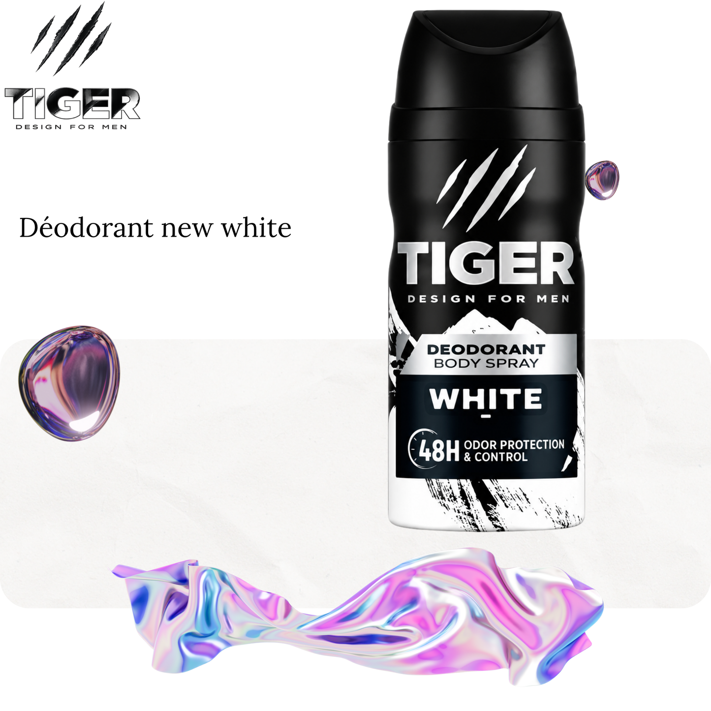 Déodorant new white 150ml - TIGER MEN