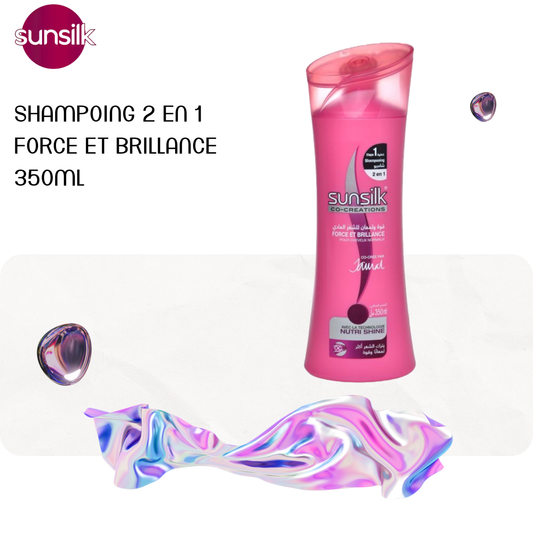 Shampoing 2 en 1 force et brillance 350ml - SUNSILK