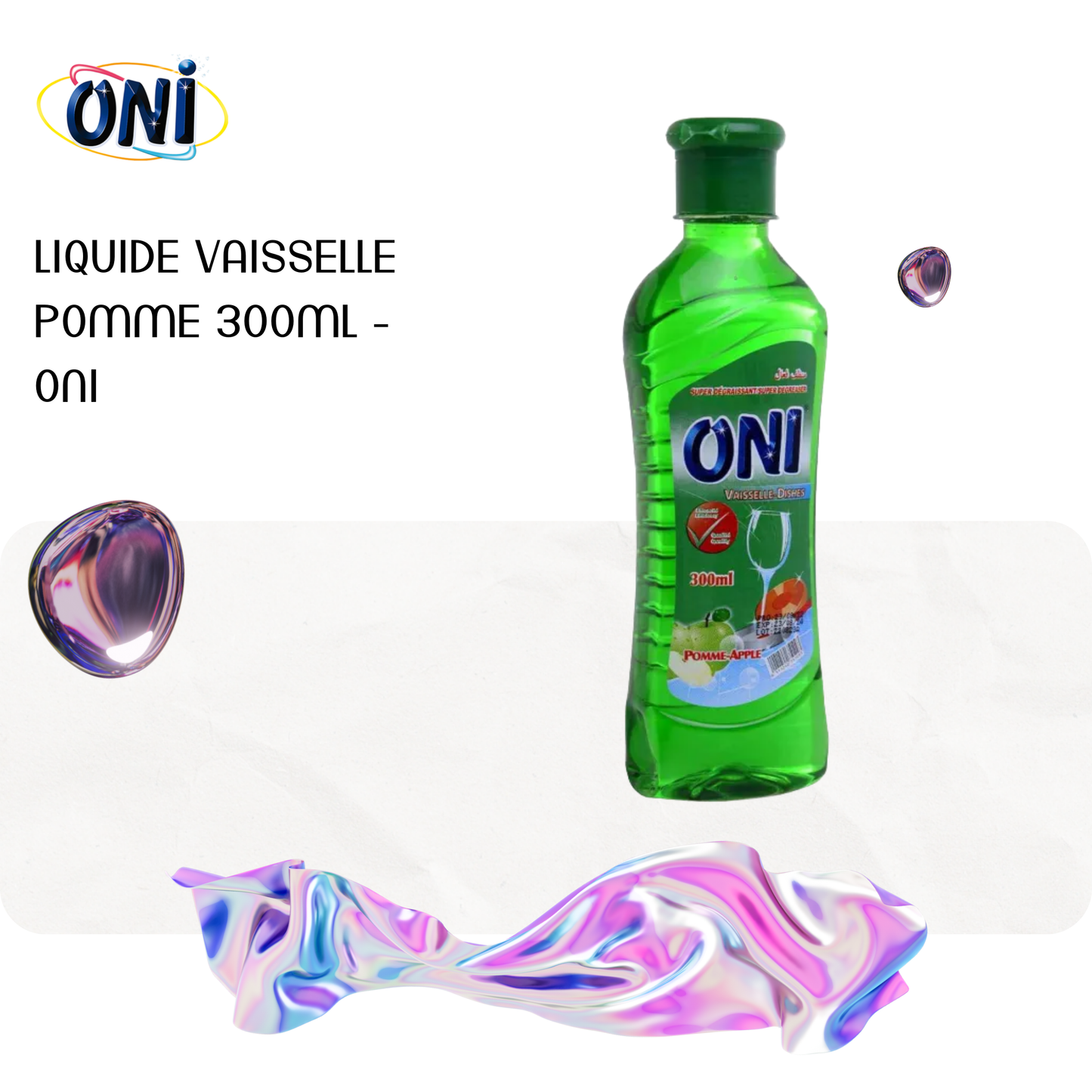Liquide vaisselle pomme 300ml - ONI