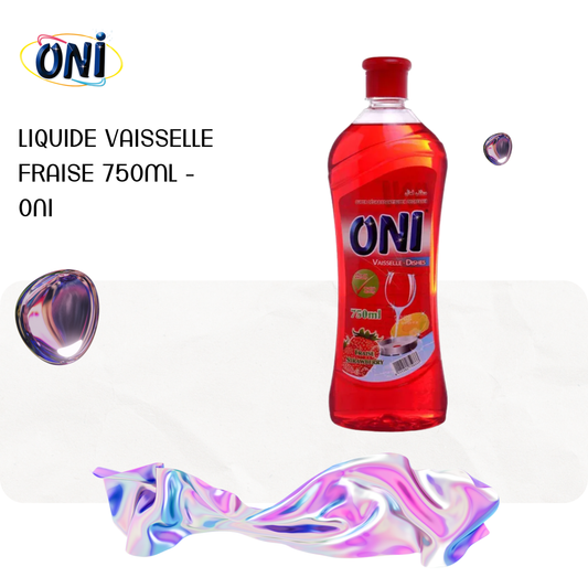 Liquide vaisselle fraise 750ml - ONI