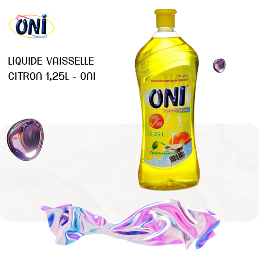 Liquide vaisselle citron 1,25L - ONI
