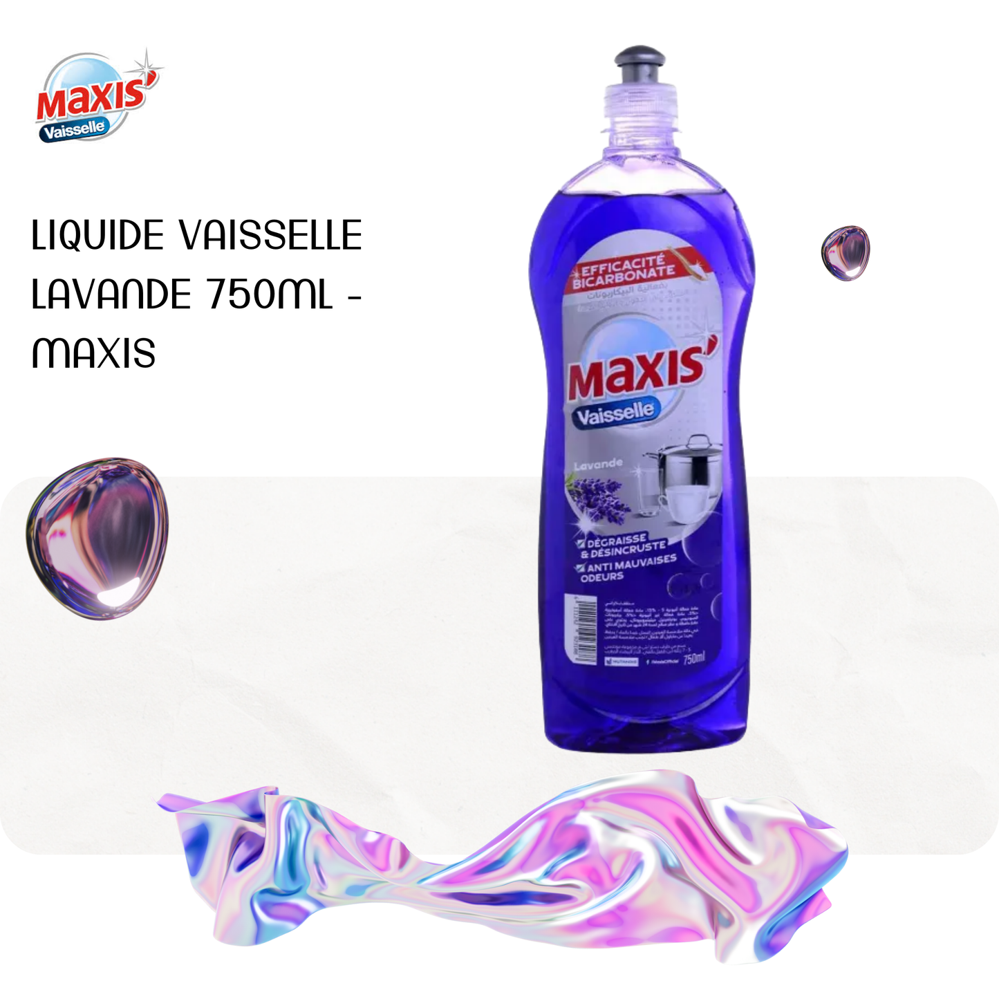 Liquide vaisselle lavande 750ml - MAXIS