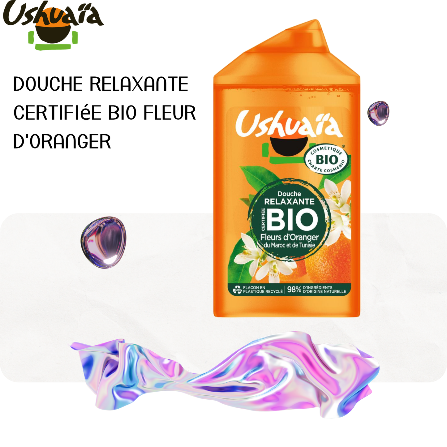 Douche Relaxante Certifiée Bio Fleur d'Oranger - Ushuaia