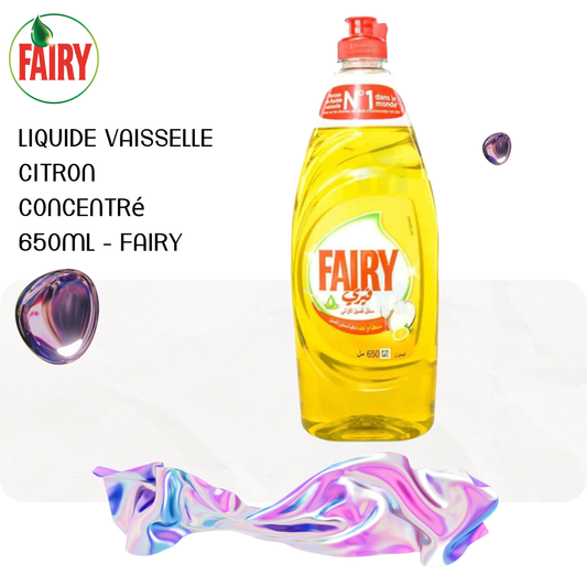 Liquide vaisselle Citron concentré 650ml - FAIRY
