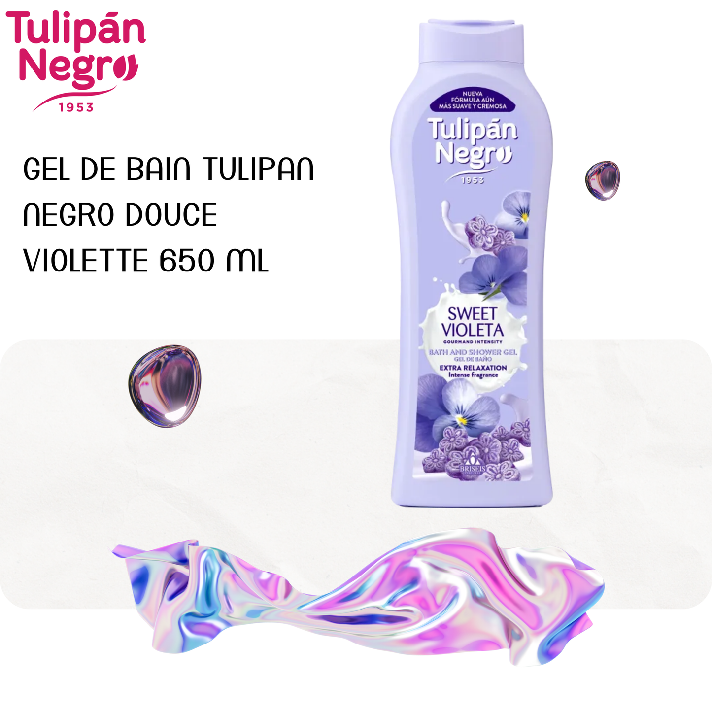 Gel de bain Tulipan Negro Douce Violette 650 ml