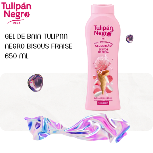 Gel de bain Tulipan Negro Bisous Fraise 650 ML