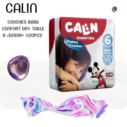 Couches bébé confort dry taille 6 junior+ x20pcs - CALIN