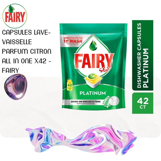 Capsules lave-vaisselle parfum citron All in One x42 - FAIRY