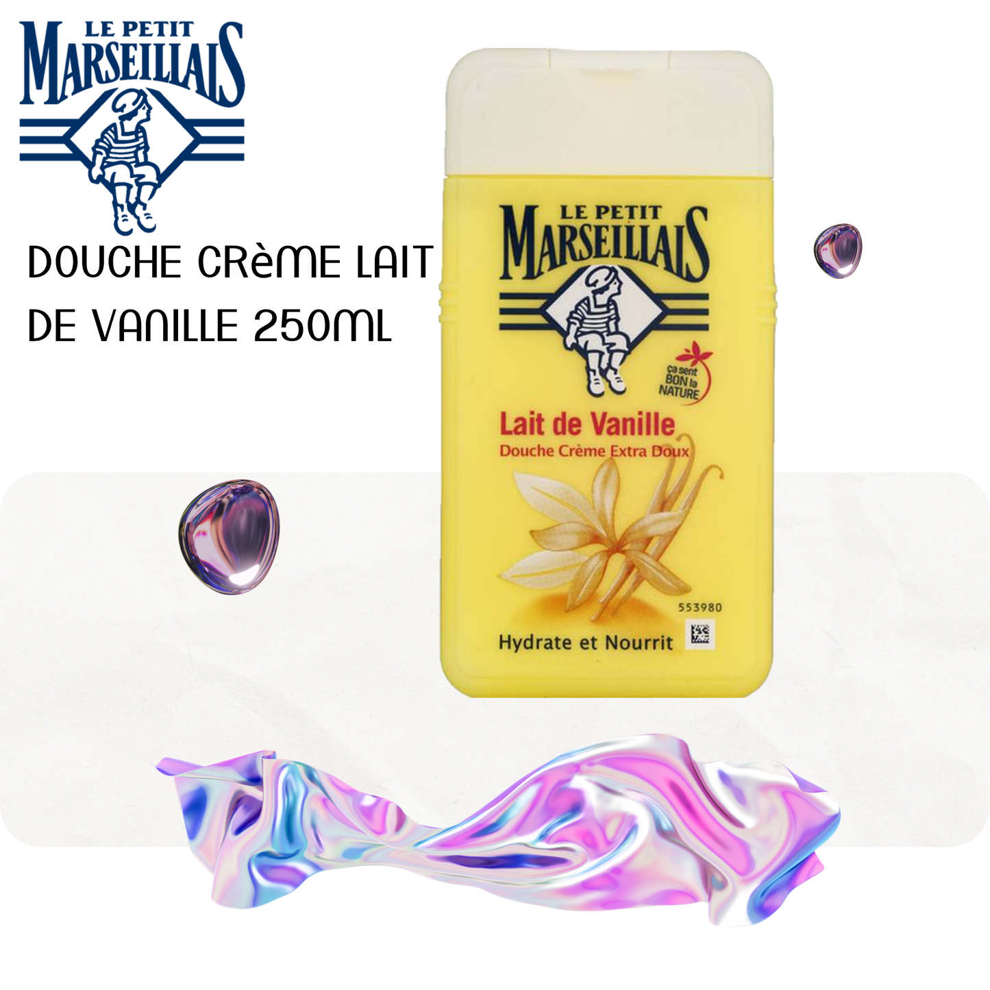 Douche crème lait de vanille 250ml - LE PETIT MARSEILLAIS