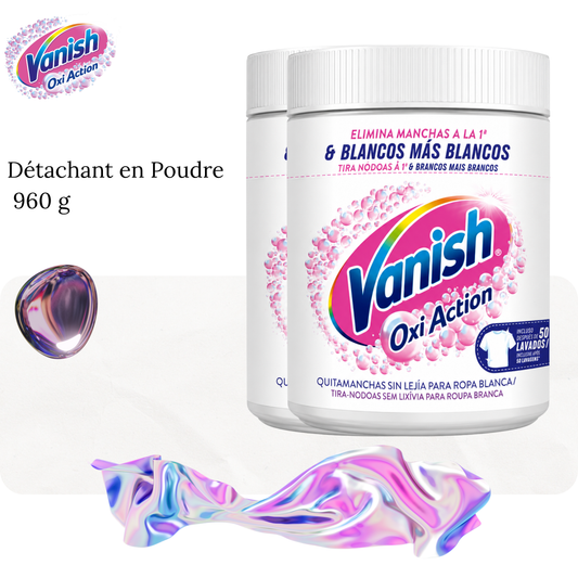 Détachant en Poudre Vanish Oxi Action Crystal White – 960 g