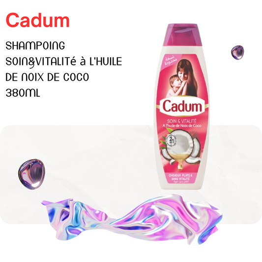 Shampoing soin&vitalité à l'huile de noix de coco 380ml - CADUM