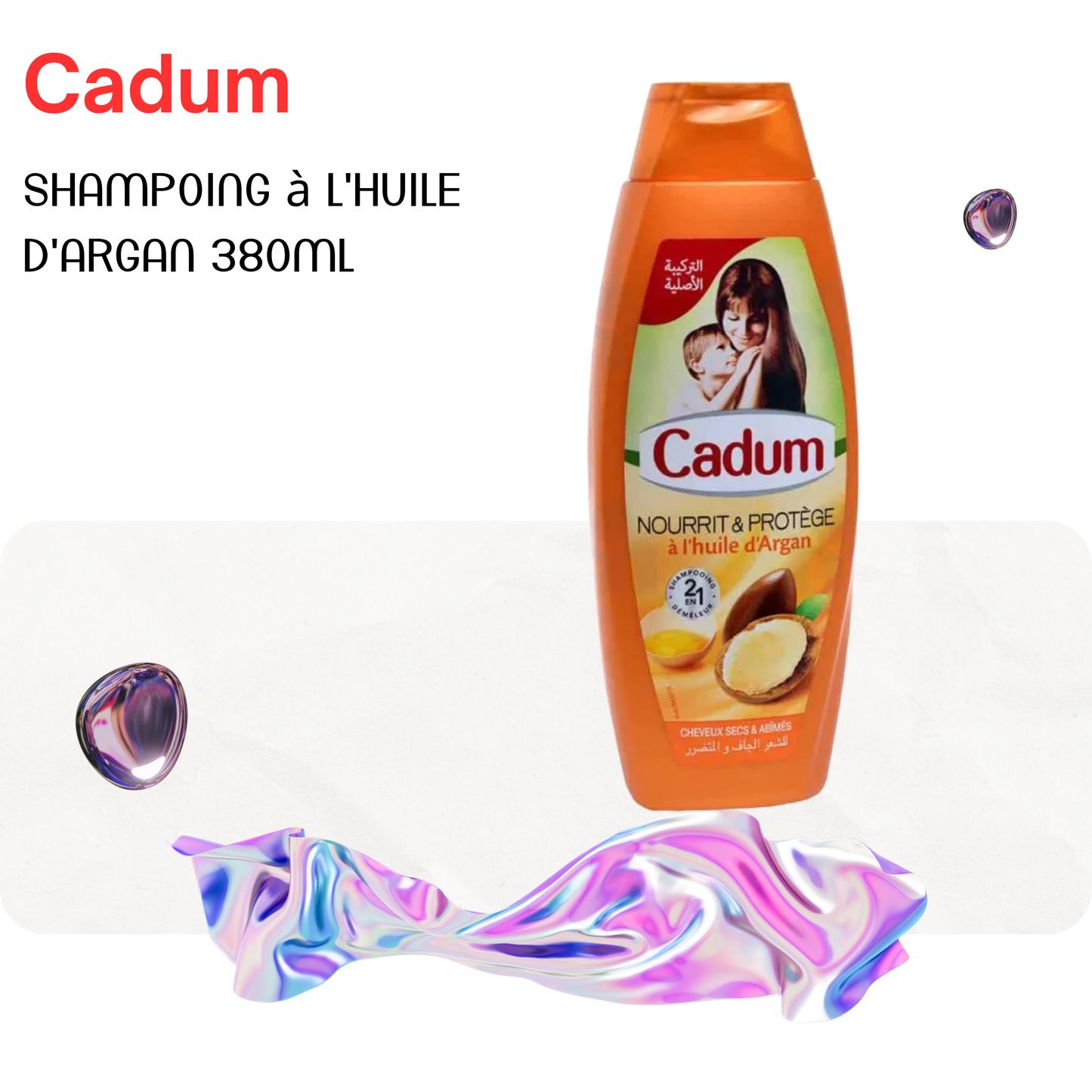 Shampoing à l'Huile d'Argan 380ml - CADUM