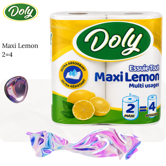 Papier Cuisine Essuie Tout Maxi Lemon 2=4 - Doly