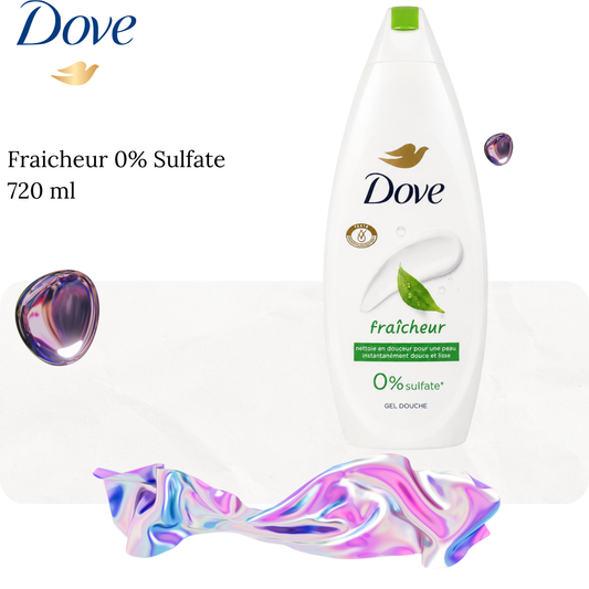 Fraicheur 0% Sulfate GEL DOUCHE 720ml - Dove
