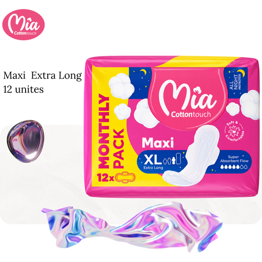 Serviettes Hygièniques maxi Extra Long 12 unite - MIA