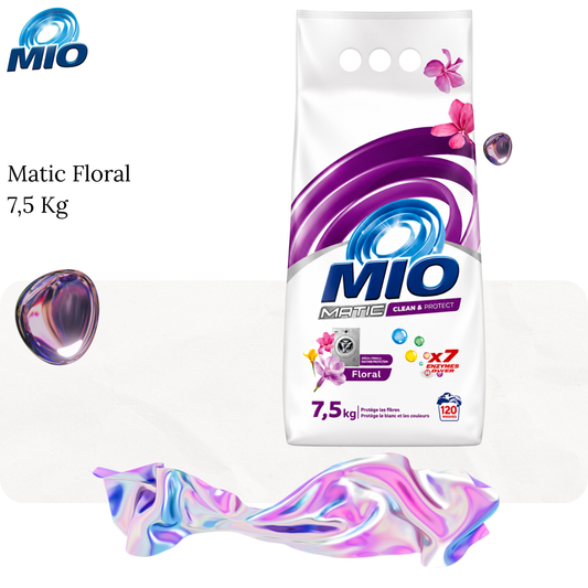 Lessive en poudre matic floral 7,5Kg - MIO