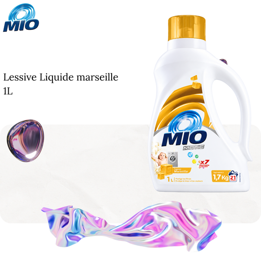 Lessive liquide matic savon de marseille 1L - MIO