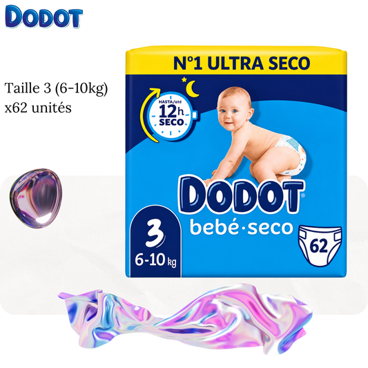 Couches Taille 3 (6-10kg) x62 unités - DODOT