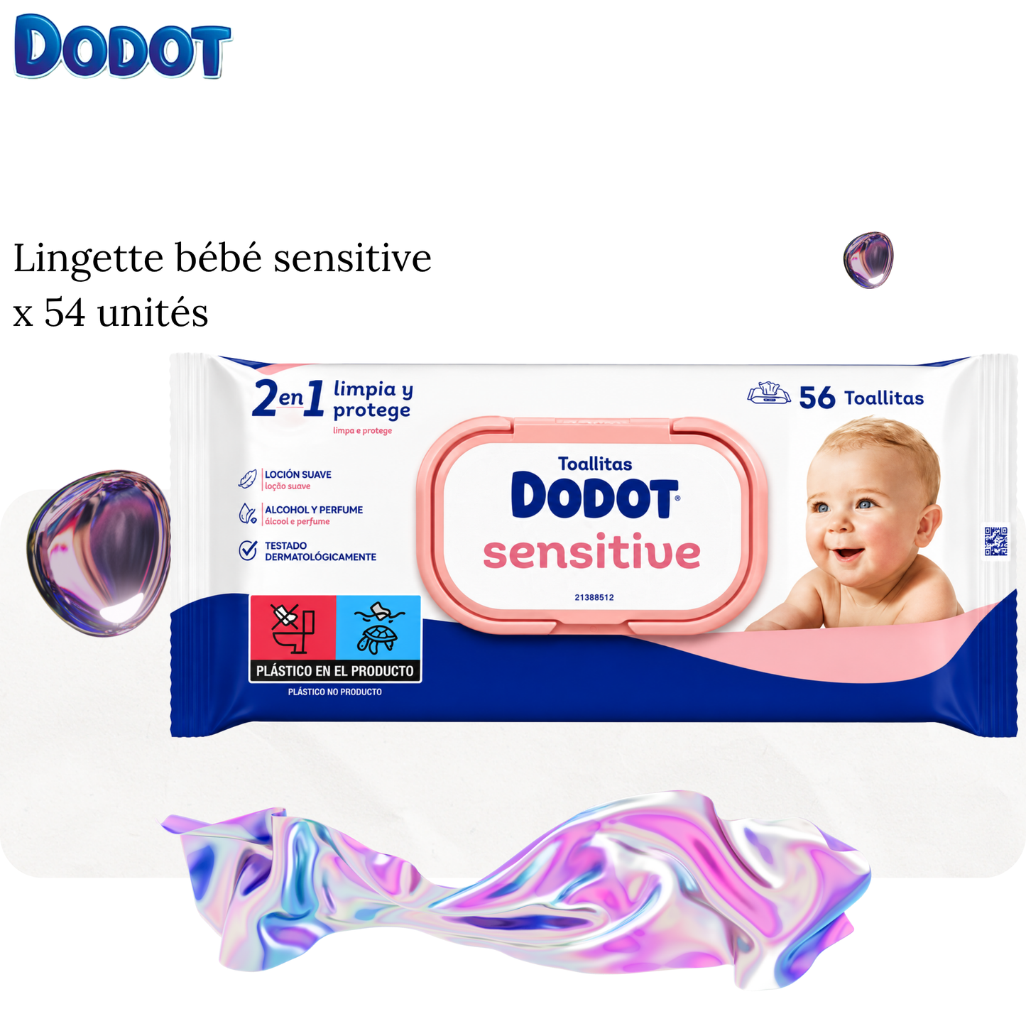 Lingette bébé sensitive x54 unités - DODOT