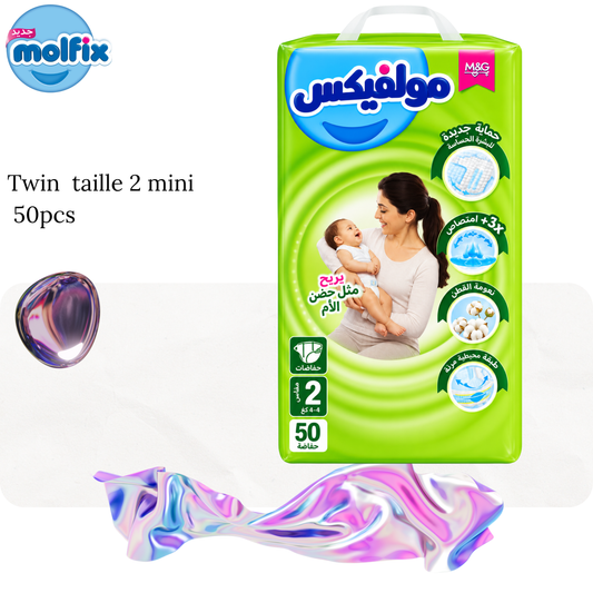 Couches bébé twin taille 2 mini x50pcs - MOLFIX
