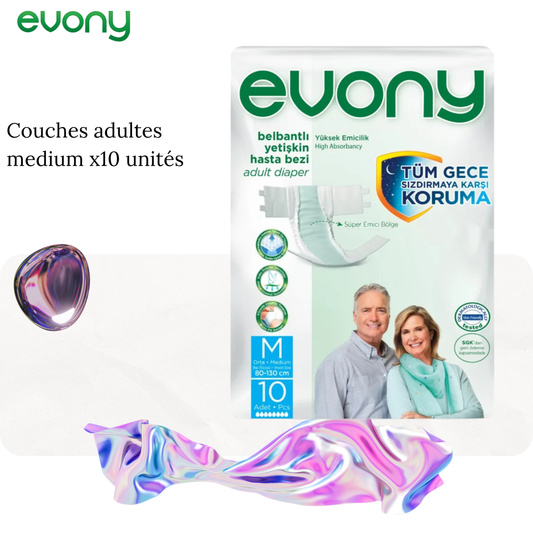 Couches adultes medium x10 unités - EVONY