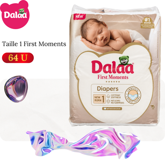 Couches bébé baby comfort taille 1 First Moments x64 pcs - DALAA