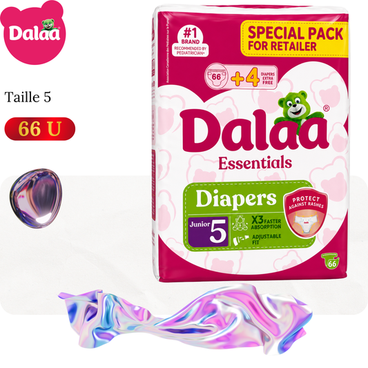 Couche baby confort taille 5  x66 unités - DALAA