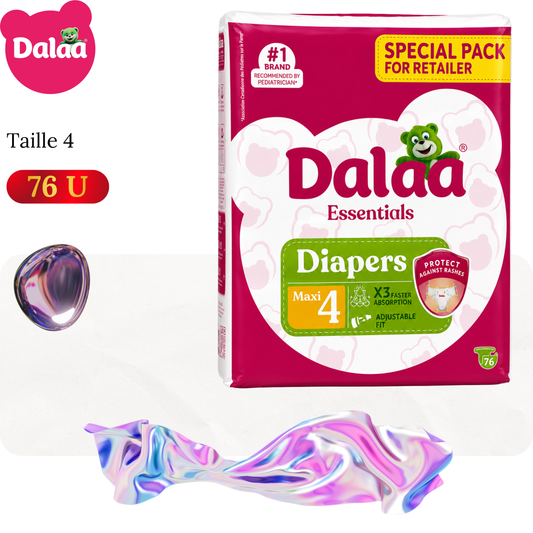 Couche baby confort taille 4  x76 unités - DALAA