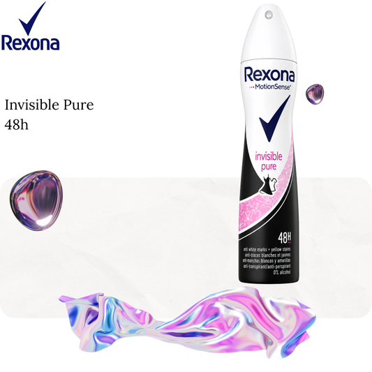 Déodorant femme Invisible Pure 48h  200ml - REXONA