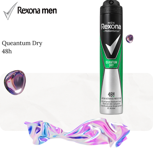 Déodorant homme Queantum Dry 48h  200ml - REXONA