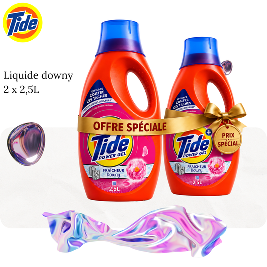 Lessives machine liquides downy 2x2.5L - TIDE